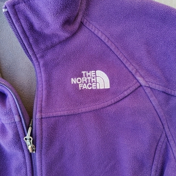 The North Face TNF Windwall Fleece Zip Up Jacket Dark Purple Coat Women's Medium - Picture 4 of 12